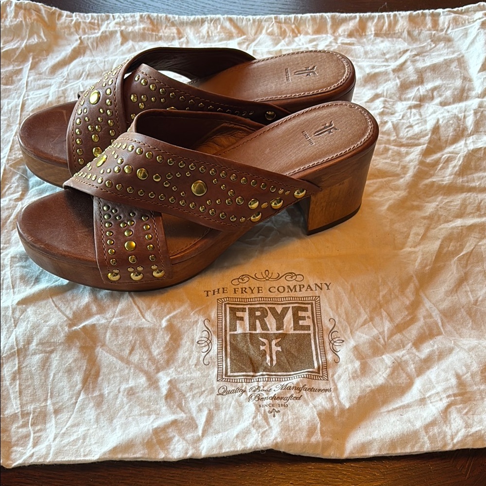 Frye Women's Brown Studded Sandals